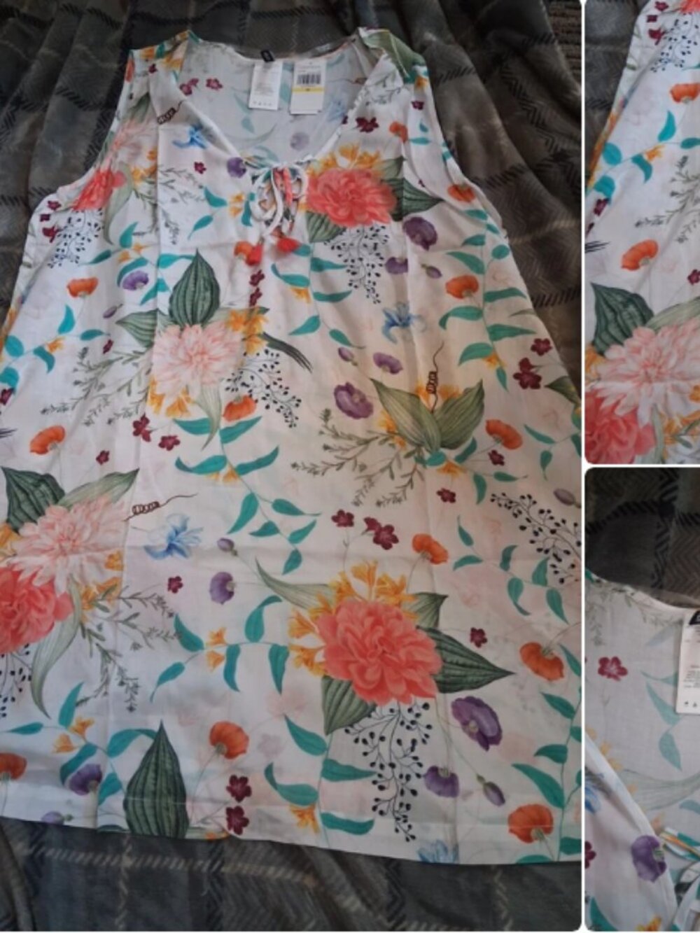 Flower tassle tank top